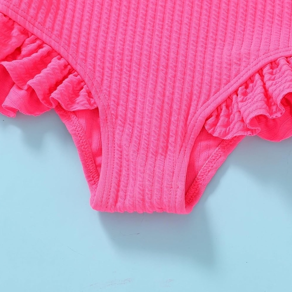 Amazon Hot Pink One Piece Bathing Suit Toddler Size 18-24 Mont… - Picture 8 of 11